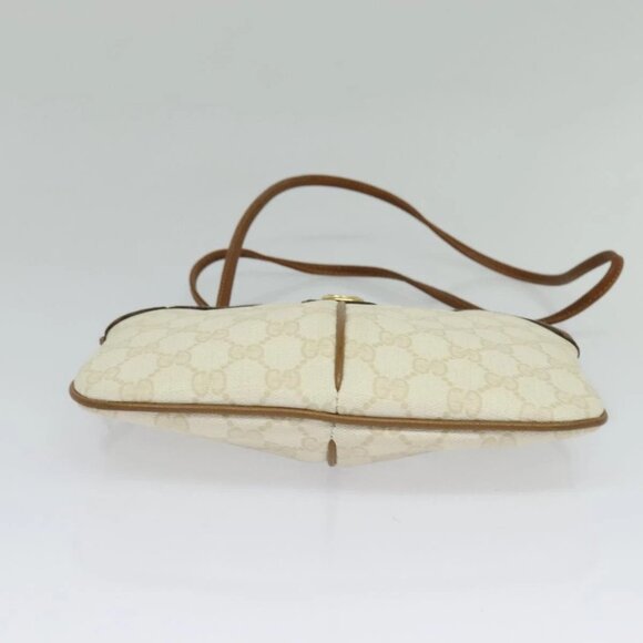 GUCCI GG Supreme Shoulder Bag PVC White Gold 904 02 047 Auth BA3348 - Picture 7 of 16